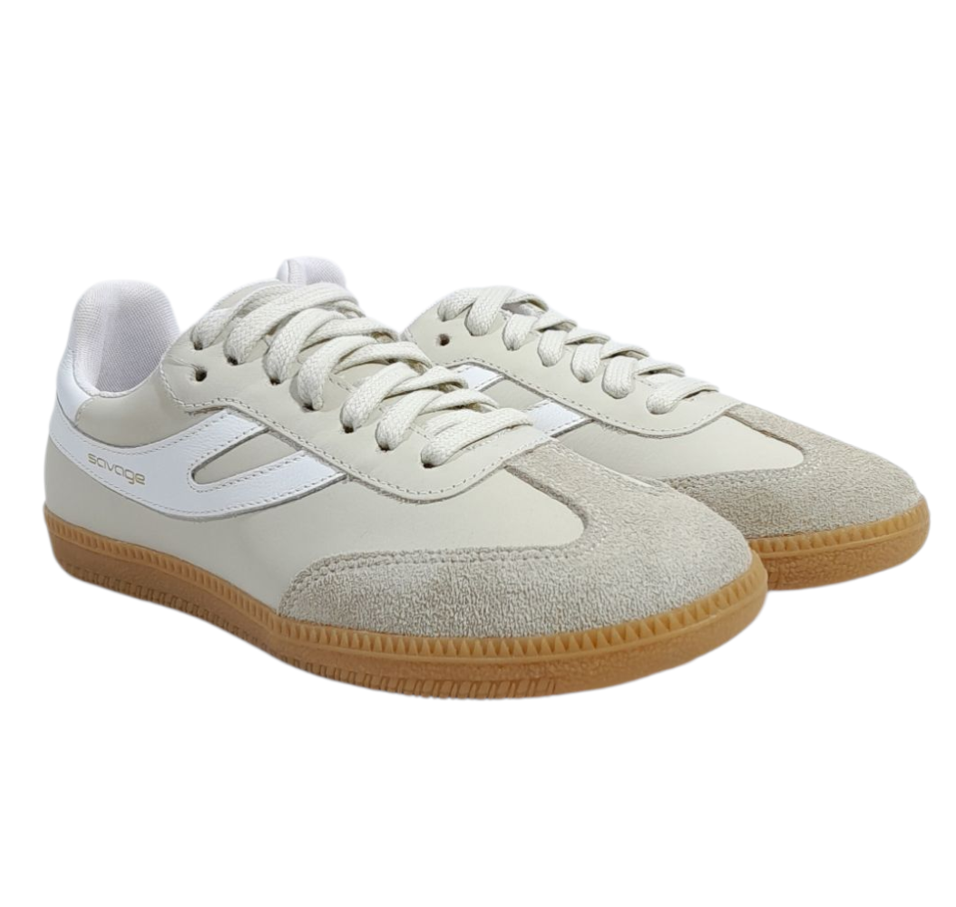 ZAPATILLA MALAGA CUERO SAMBA SUELA DE GOMA