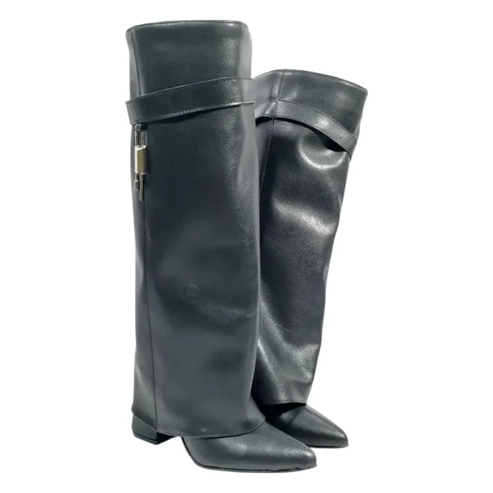 BOTA POLAINA MUJER LUPE CAÑA ALTA CON TACO ALTO