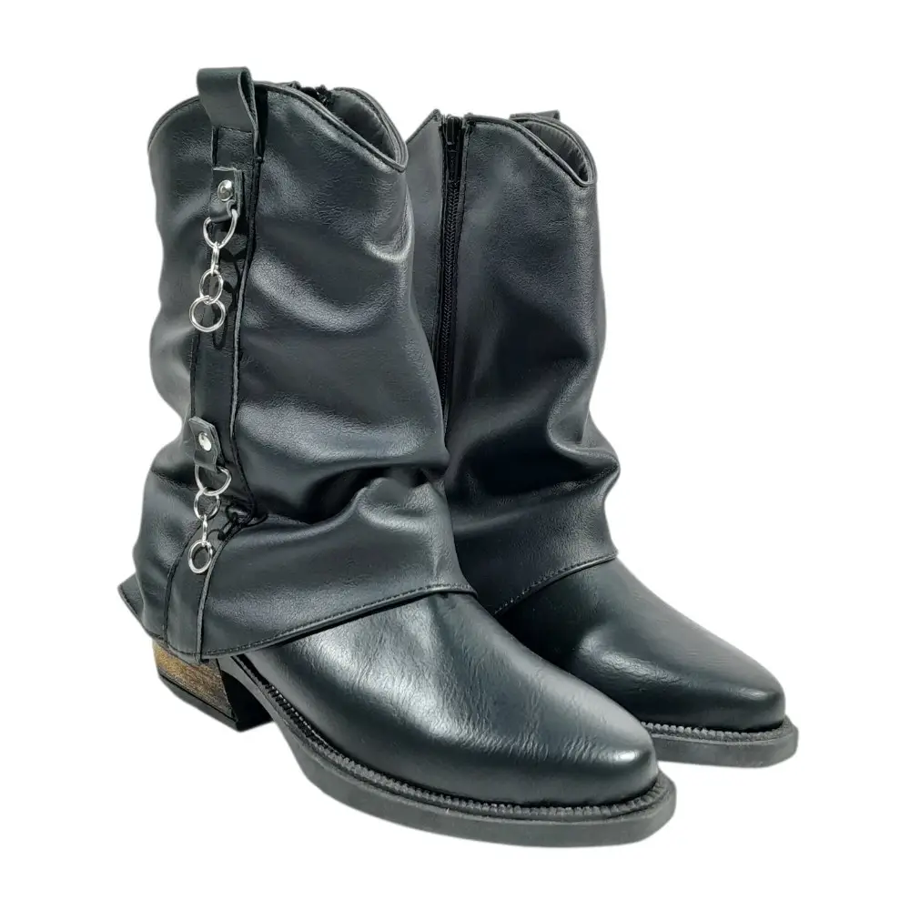 BOTA MUJER SABINA ECO CUERO CAÑA CORTA CON TACO BAJO