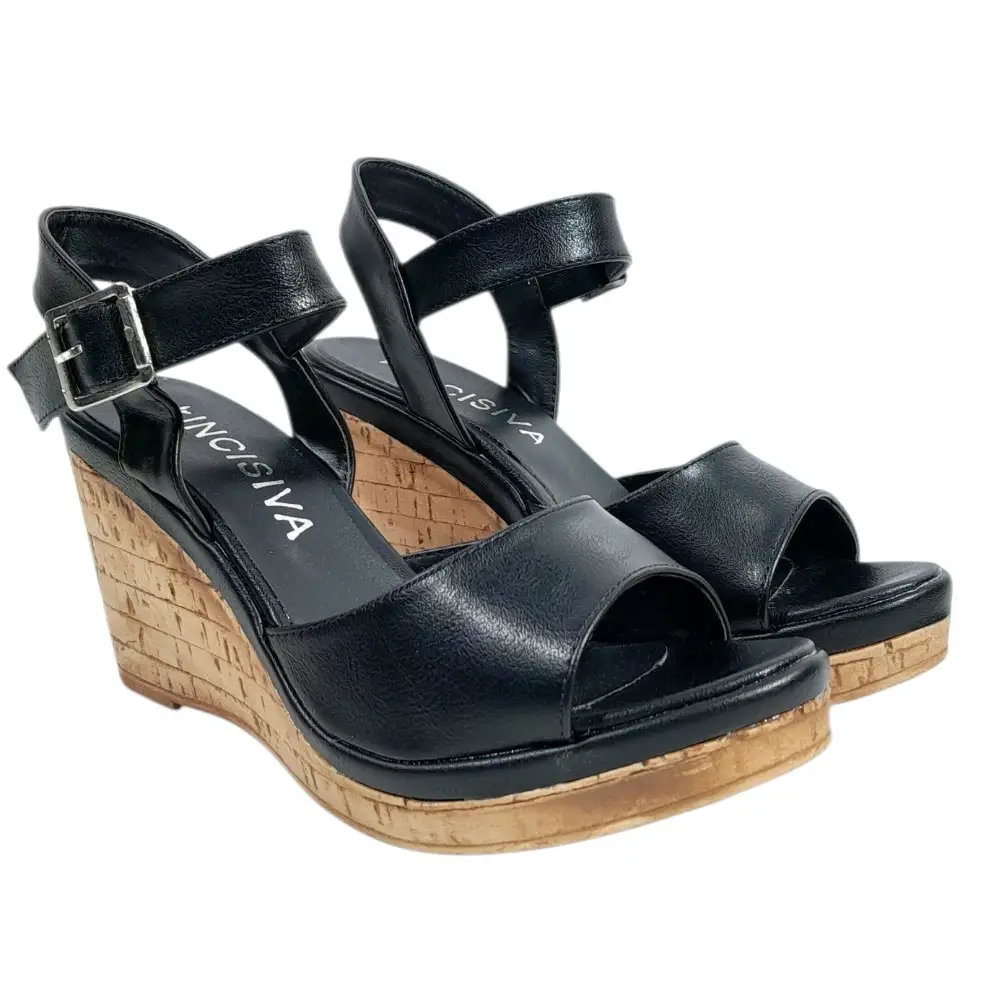 SANDALIA MUJER KERIA TACO CHINO