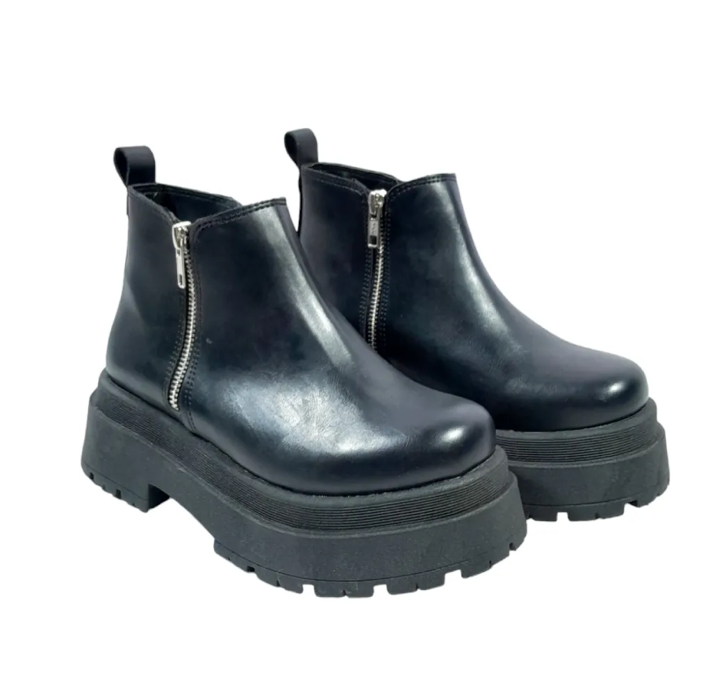 BOTA MUJER ALYA ECO CUERO CAÑA CORTA PLATAFORMA