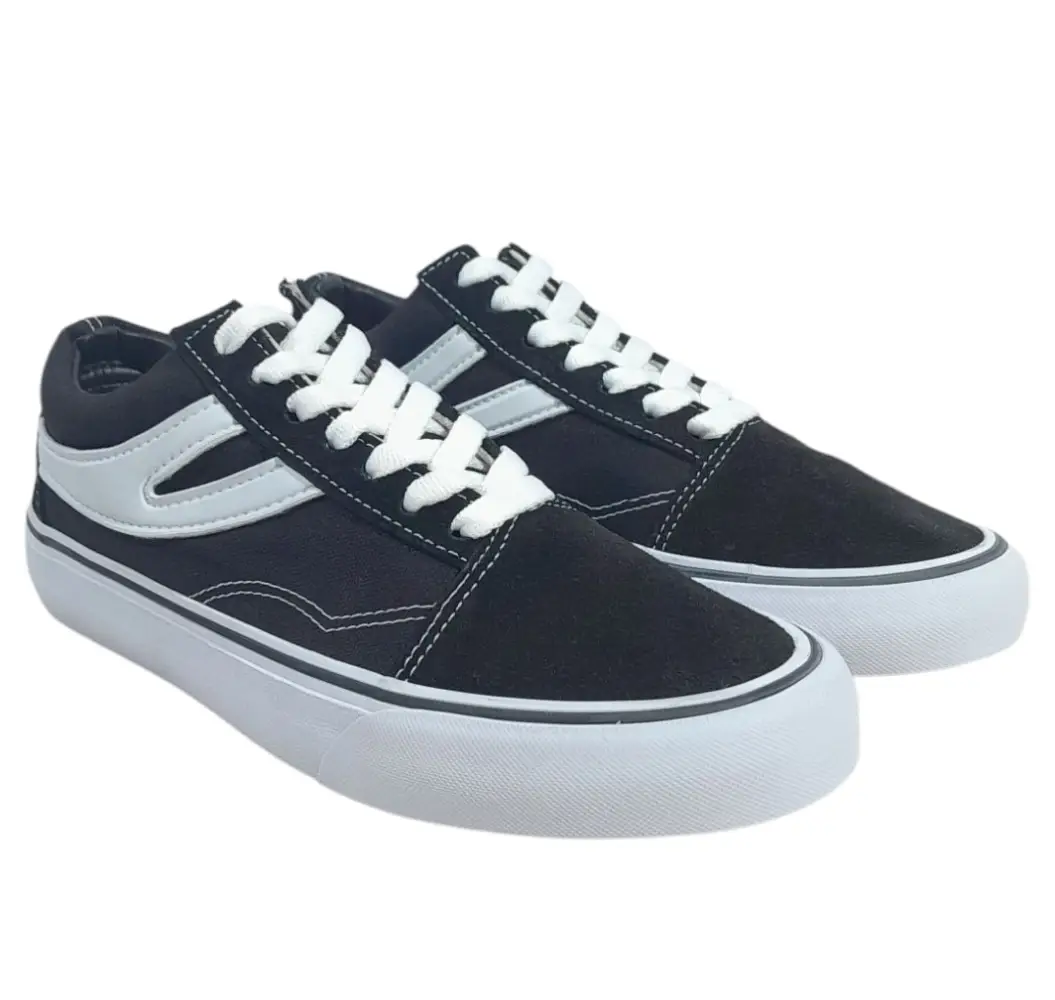 ZAPATILLA MUJER DALLAS ESTILO VANS ECO CUERO TIPO TELA